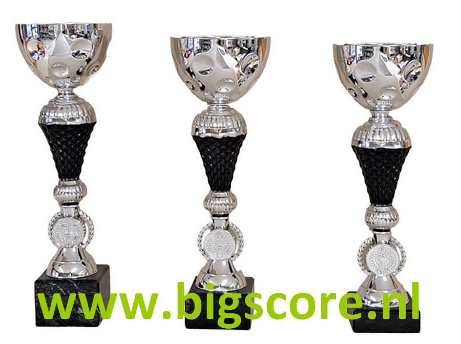 AUB 017 Beker Zwart-Zilver LAATSATE serie OP=OP!!